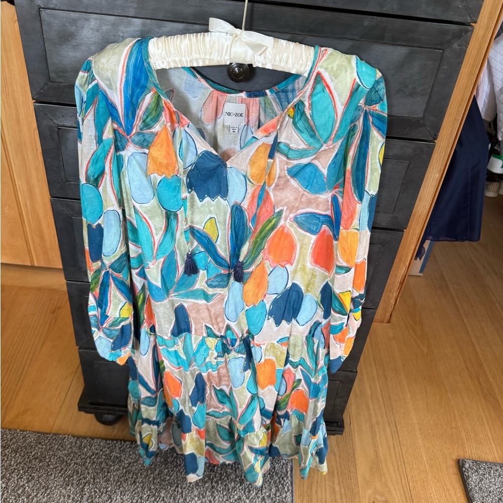 NIC+ZOE Multicolor Abstract Dress